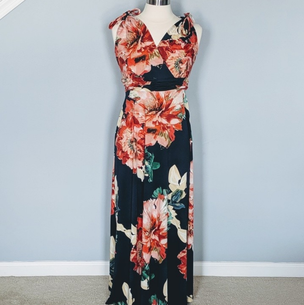 3/$20 Navy Maxi with Beautiful Bright Colors
